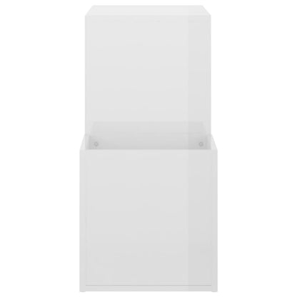 vidaXL Armoire à chaussures Blanc brillant 105x35,5x70 cm Aggloméré