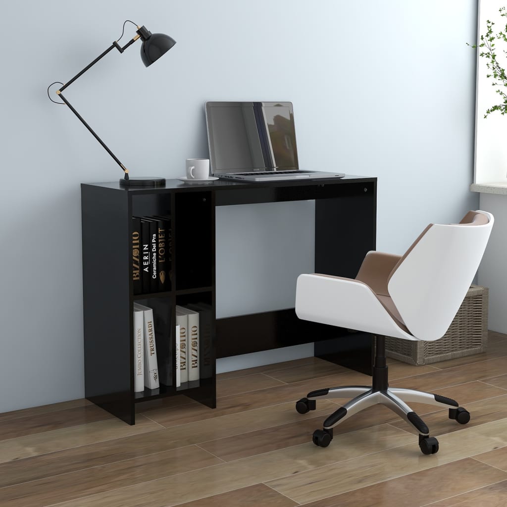 vidaXL Bureau d'ordinateur portable Noir 102,5x35x75 cm Aggloméré