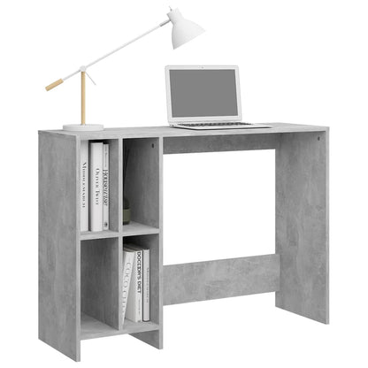 vidaXL Bureau d'ordinateur portable Gris béton 102,5x35x75cm Aggloméré