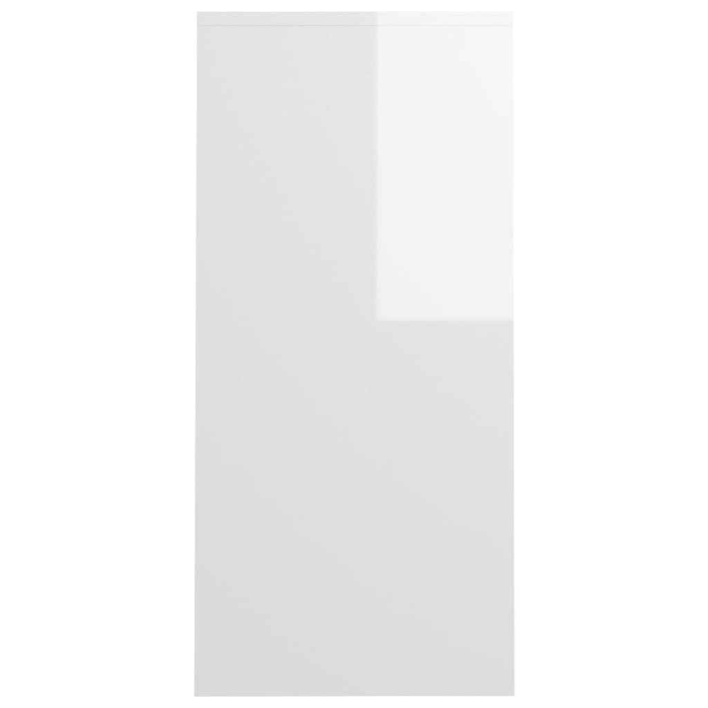 vidaXL Bureau d'ordinateur portable Blanc brillant 102,5x35x75 cm