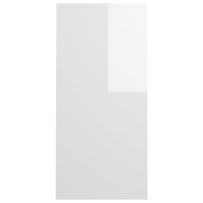 vidaXL Bureau d'ordinateur portable Blanc brillant 102,5x35x75 cm