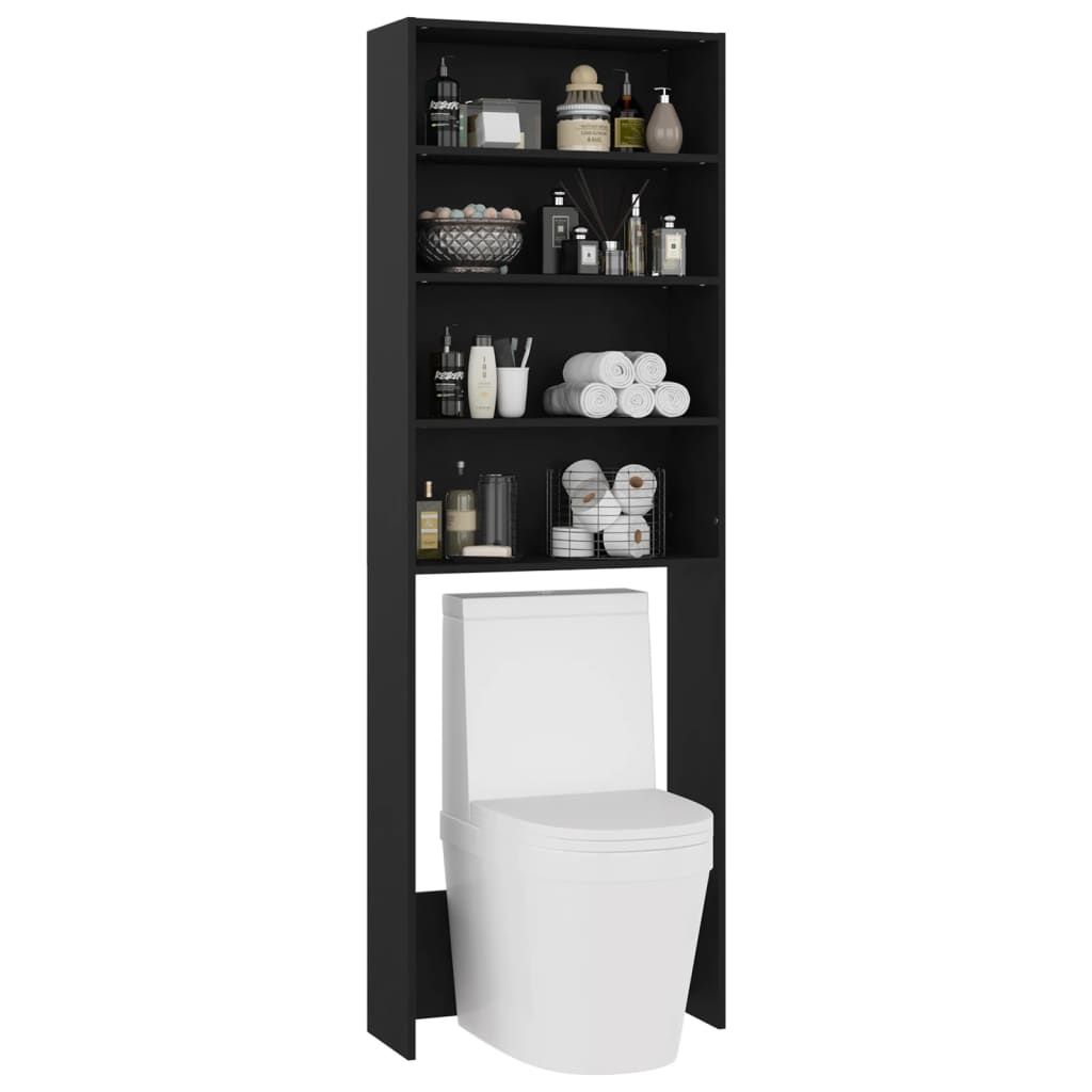 vidaXL Meuble pour machine à laver Noir 64x24x190 cm
