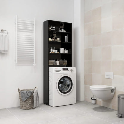 vidaXL Meuble pour machine à laver Noir 64x24x190 cm
