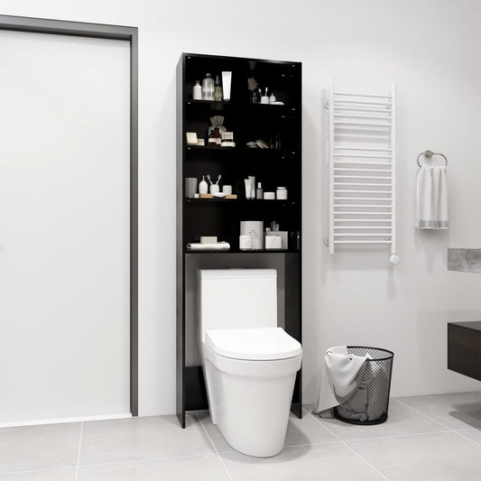 vidaXL Meuble pour machine à laver Noir 64x24x190 cm