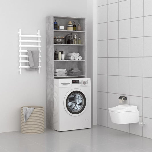 vidaXL Meuble pour machine à laver Gris béton 64x24x190 cm