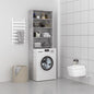 vidaXL Meuble pour machine à laver Gris béton 64x24x190 cm