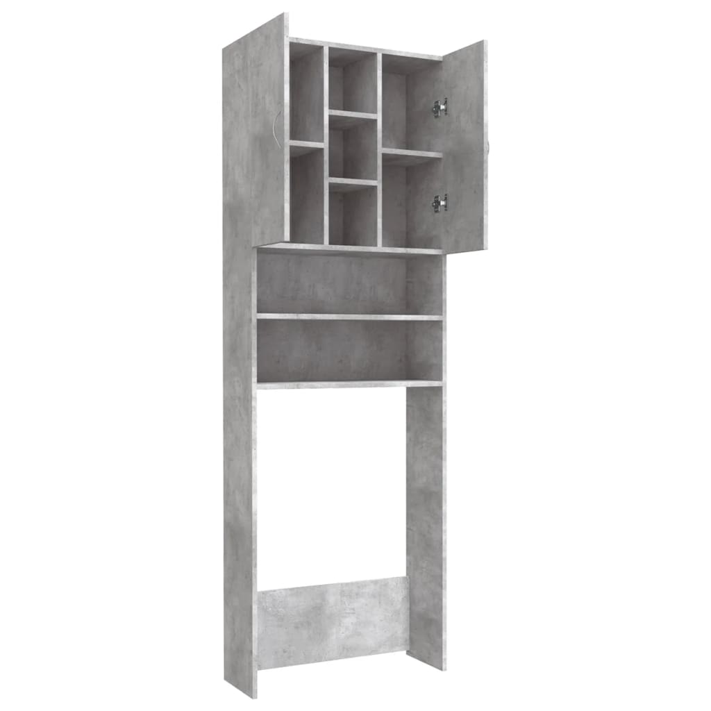 vidaXL Meuble pour machine à laver Gris béton 64x25,5x190 cm