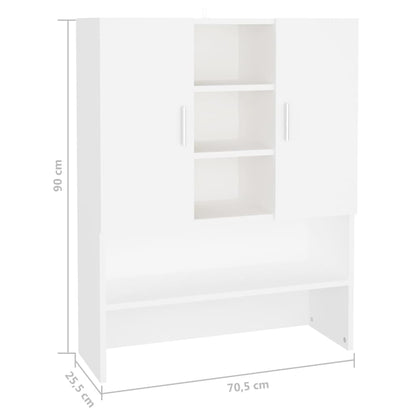 vidaXL Meuble pour machine à laver Blanc 70,5x25,5x90 cm