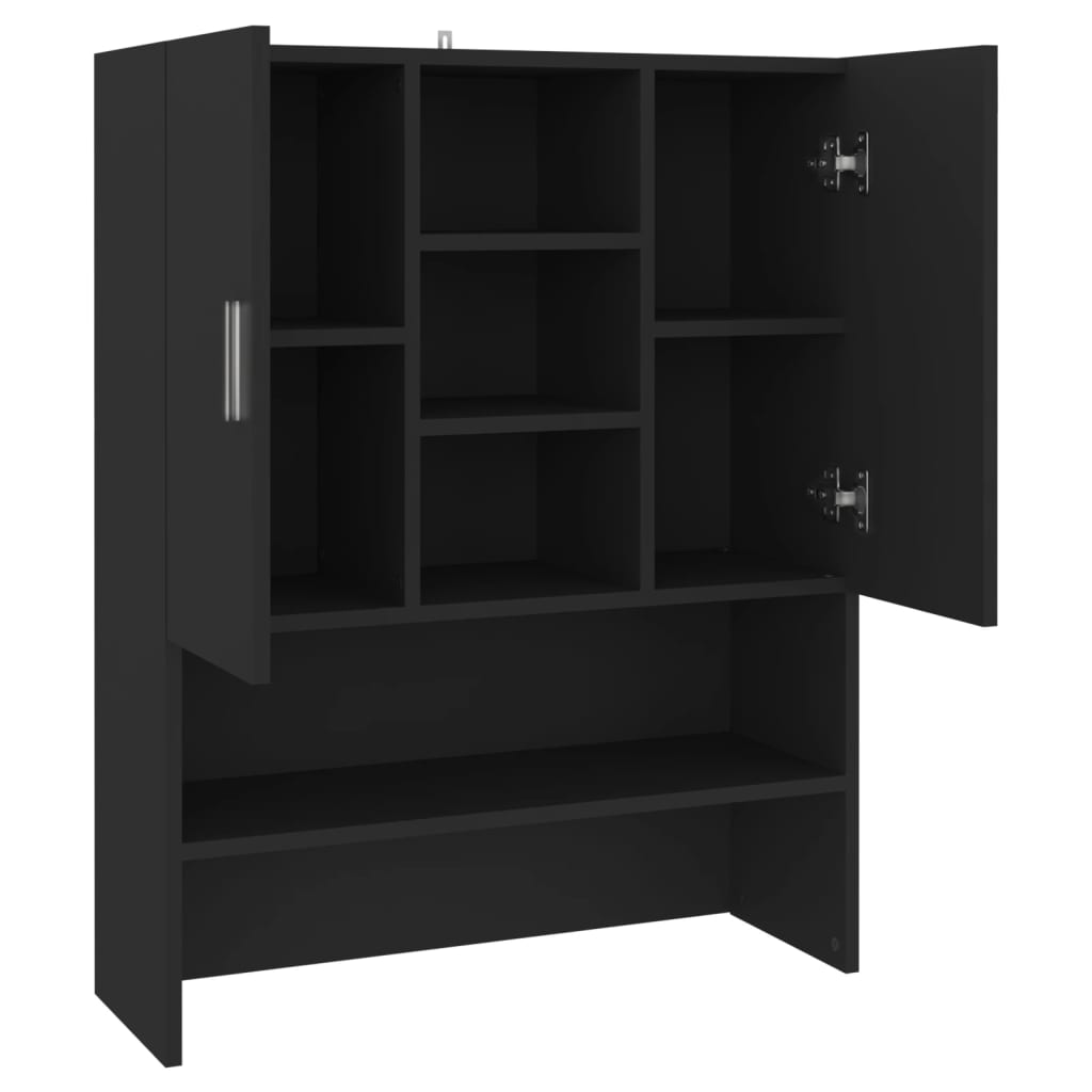vidaXL Meuble pour machine à laver Noir 70,5x25,5x90 cm