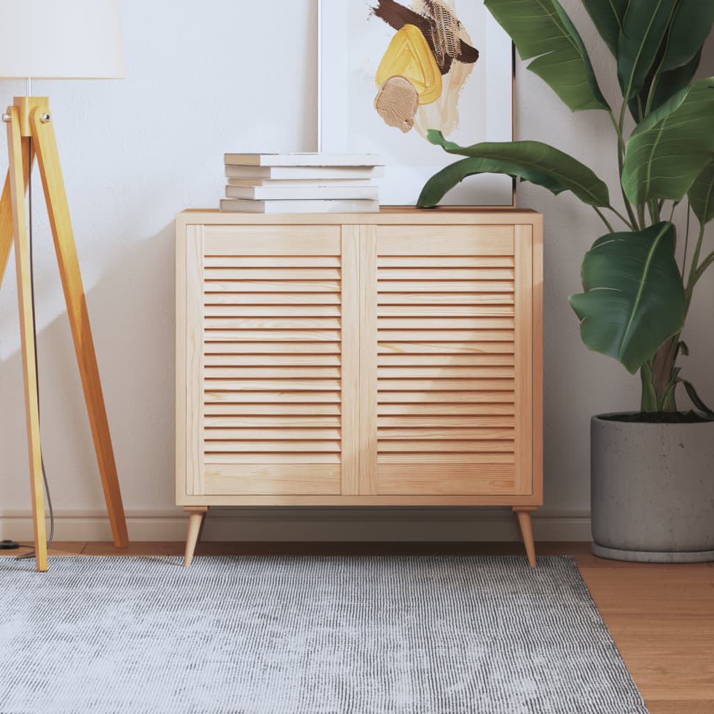 vidaXL Portes d'armoire à persiennes 2 pcs 61,5x39,4 cm pin massif