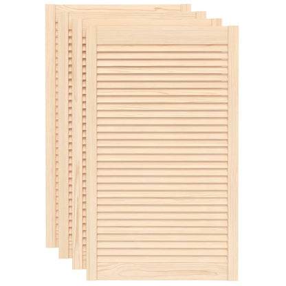vidaXL Portes d'armoire à persiennes 4 pcs 99,3x59,4 cm pin massif