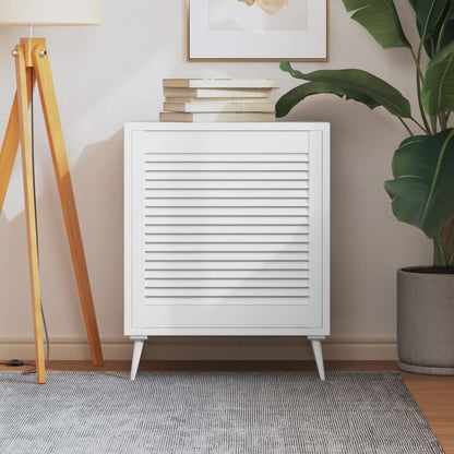 vidaXL Porte d'armoire à persiennes blanc 61,5x59,4 cm pin massif