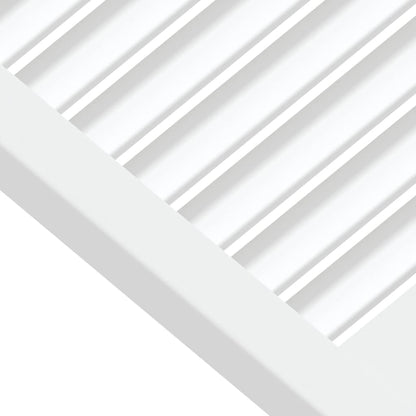 vidaXL Portes d'armoire à persiennes 2pcs blanc 61,5x59,4cm pin massif