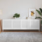 vidaXL Portes d'armoire à persiennes 4pcs blanc 61,5x59,4cm pin massif