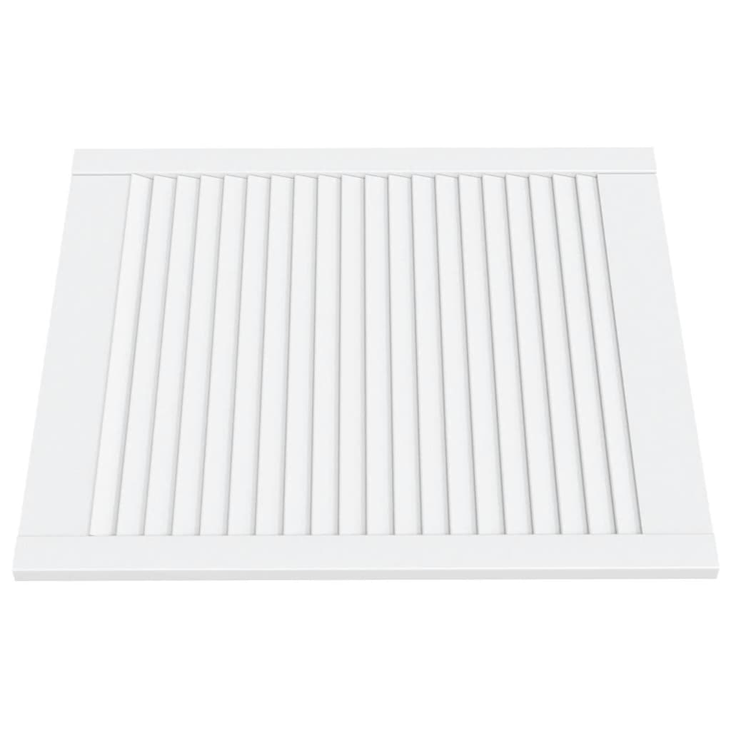 vidaXL Portes d'armoire à persiennes 2 pcs blanc 69x59,4 cm pin massif