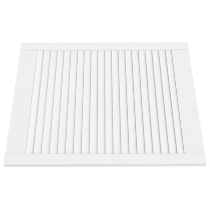 vidaXL Portes d'armoire à persiennes 2 pcs blanc 69x59,4 cm pin massif