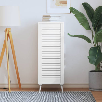 vidaXL Porte d'armoire à persiennes blanc 99,3x39,4 cm pin massif