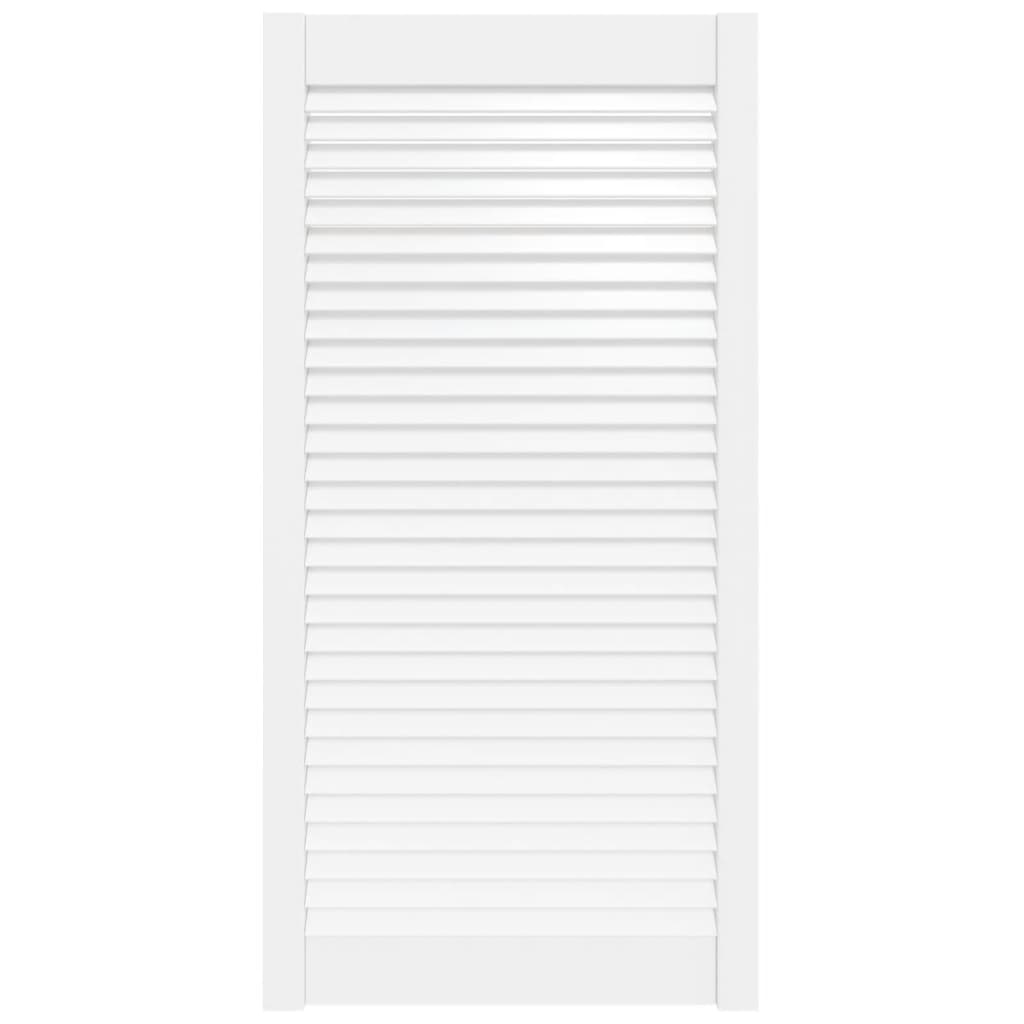 vidaXL Porte d'armoire à persiennes blanc 99,3x49,4 cm pin massif