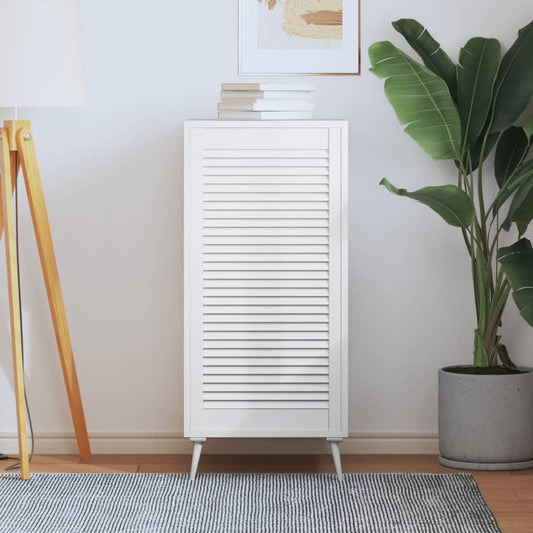 vidaXL Porte d'armoire à persiennes blanc 99,3x49,4 cm pin massif
