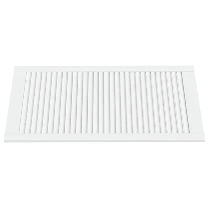 vidaXL Portes d'armoire à persiennes 2pcs blanc 99,3x49,4cm pin massif