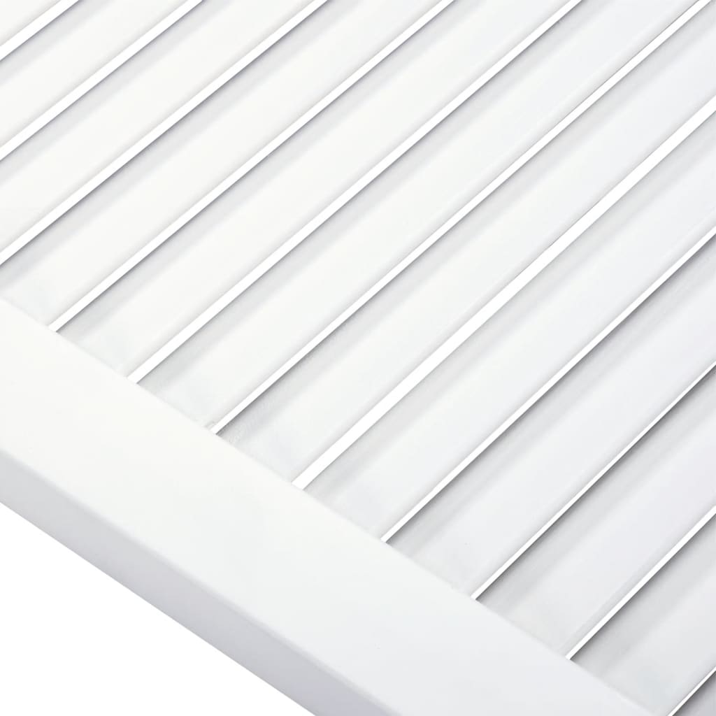 vidaXL Portes d'armoire à persiennes 2pcs blanc 99,3x49,4cm pin massif
