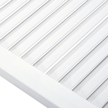 vidaXL Portes d'armoire à persiennes 2pcs blanc 99,3x49,4cm pin massif