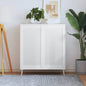 vidaXL Portes d'armoire à persiennes 2pcs blanc 99,3x49,4cm pin massif