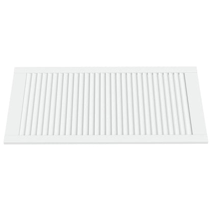 vidaXL Portes d'armoire à persiennes 4pcs blanc 99,3x49,4cm pin massif