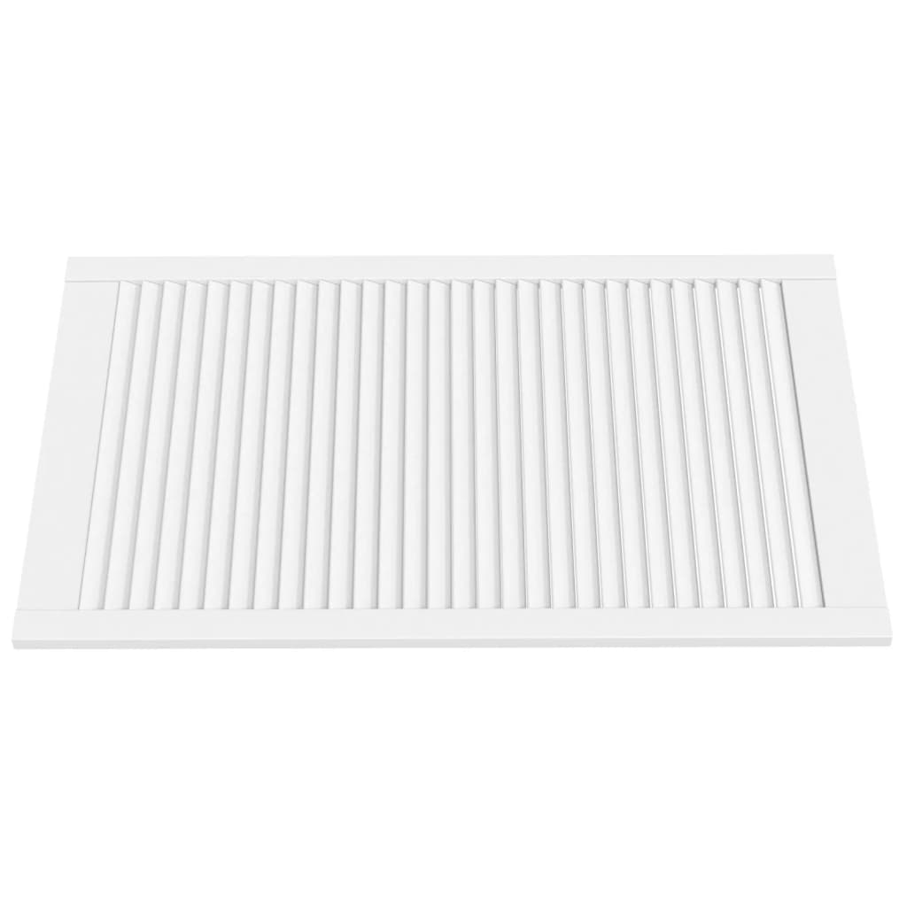 vidaXL Portes d'armoire à persiennes 4pcs blanc 99,3x59,4cm pin massif