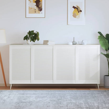 vidaXL Portes d'armoire à persiennes 4pcs blanc 99,3x59,4cm pin massif