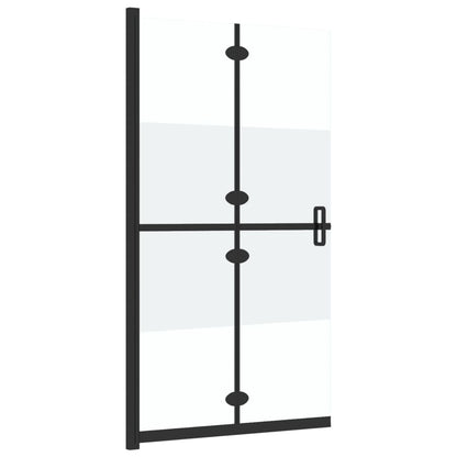 vidaXL Paroi de douche pliable Verre ESG demi-dépoli 90x190 cm