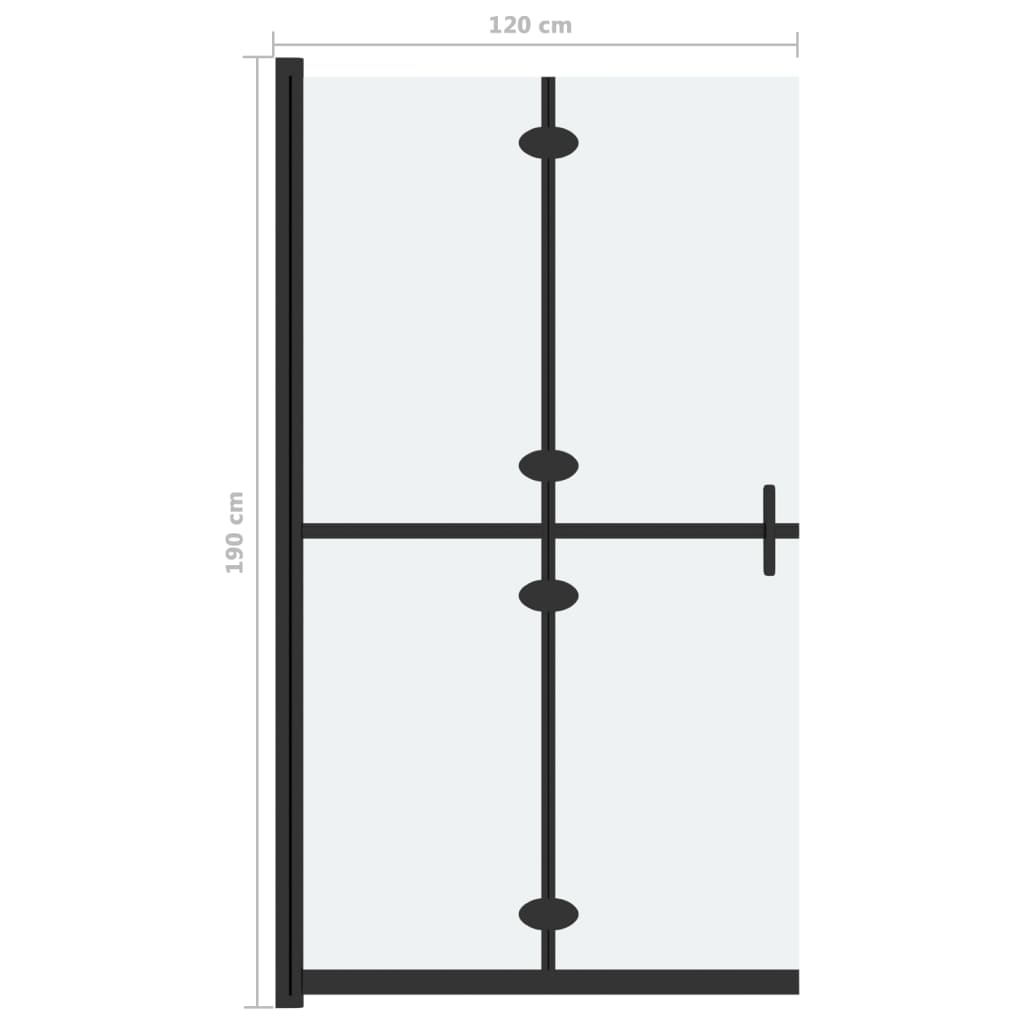 vidaXL Paroi de douche pliable Verre ESG dépoli 120x190 cm