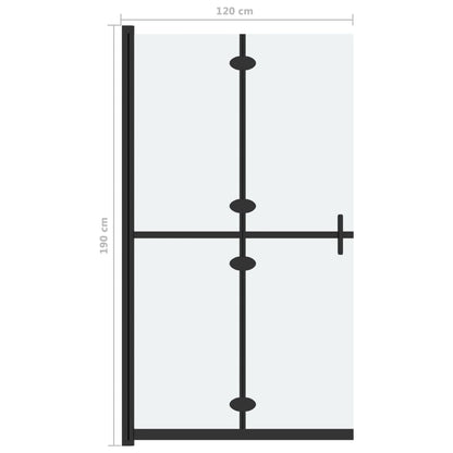 vidaXL Paroi de douche pliable Verre ESG dépoli 120x190 cm