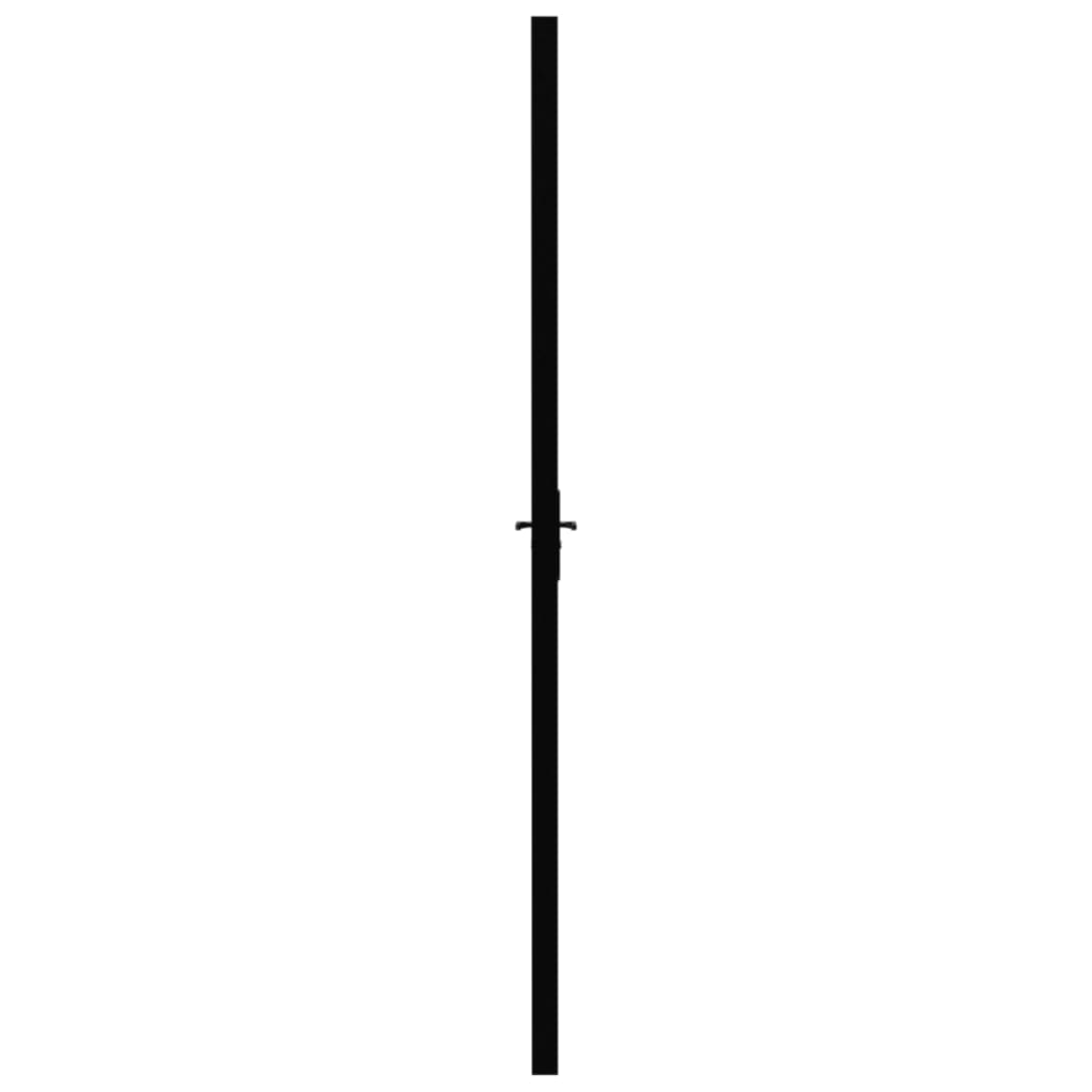 vidaXL Porte intérieure Verre ESG et aluminium 76x201,5 cm Noir