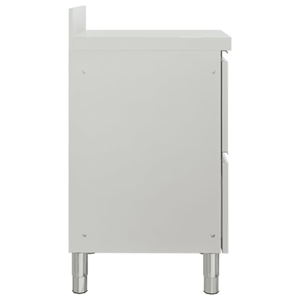 vidaXL Armoire de cuisine commerciale avec 2 tiroirs Acier inoxydable