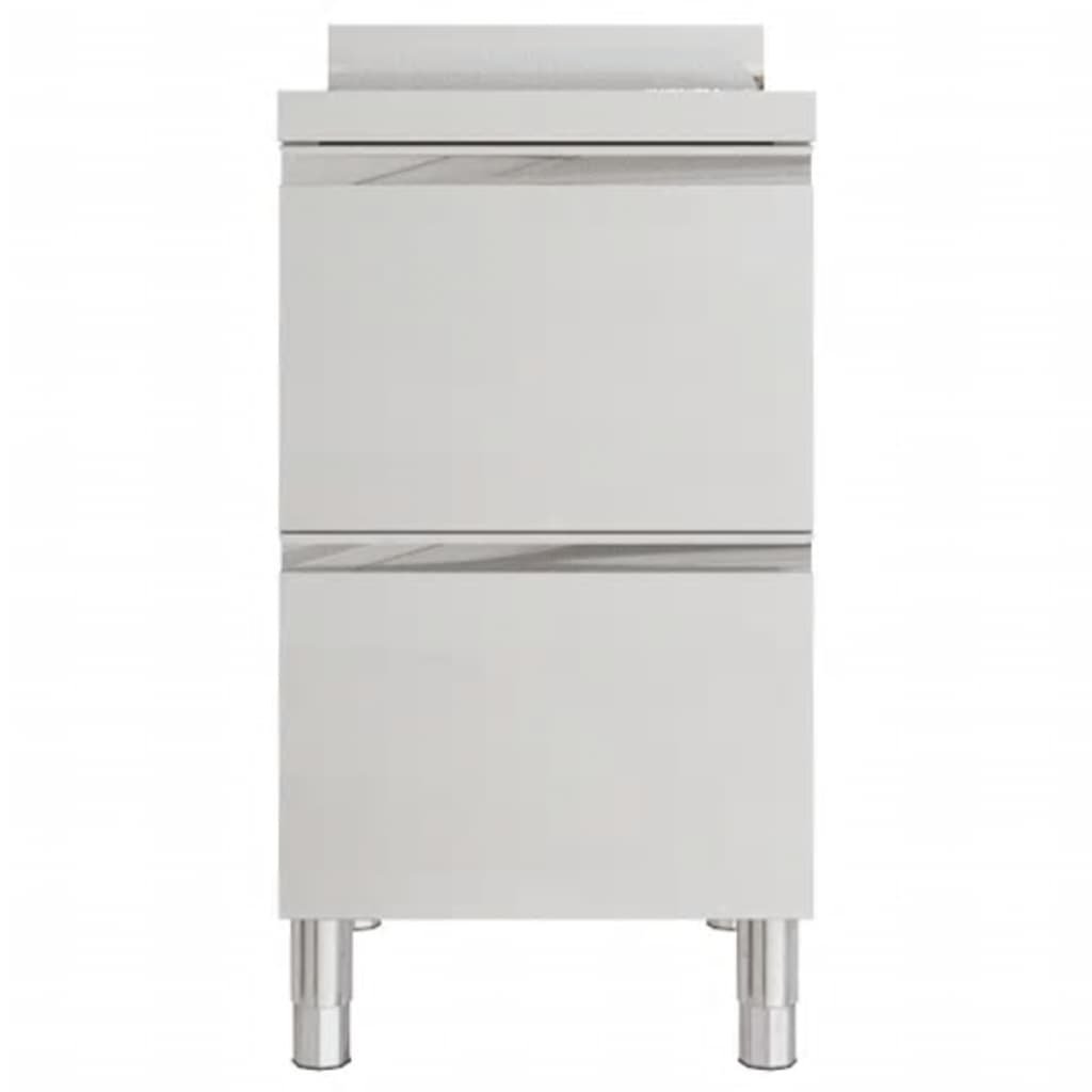 vidaXL Armoires de cuisine commerciale avec 2 tiroirs 2 pcs Inox