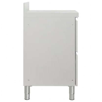 vidaXL Armoires de cuisine commerciale avec 2 tiroirs 2 pcs Inox