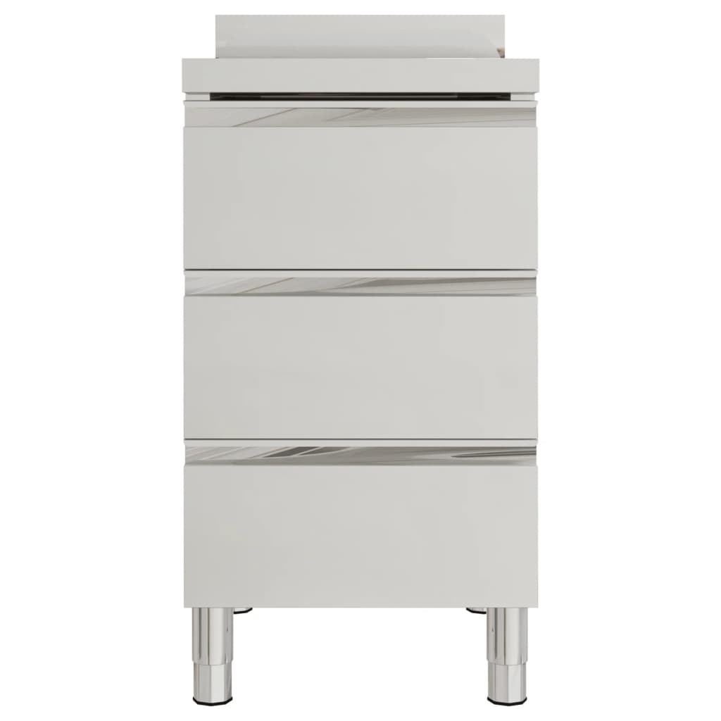 vidaXL Armoires de cuisine commerciale avec 3 tiroirs 2 pcs Inox