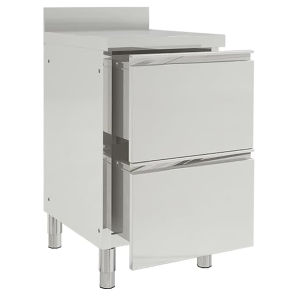 vidaXL Armoires de cuisine commerciale 2 pcs Acier inoxydable