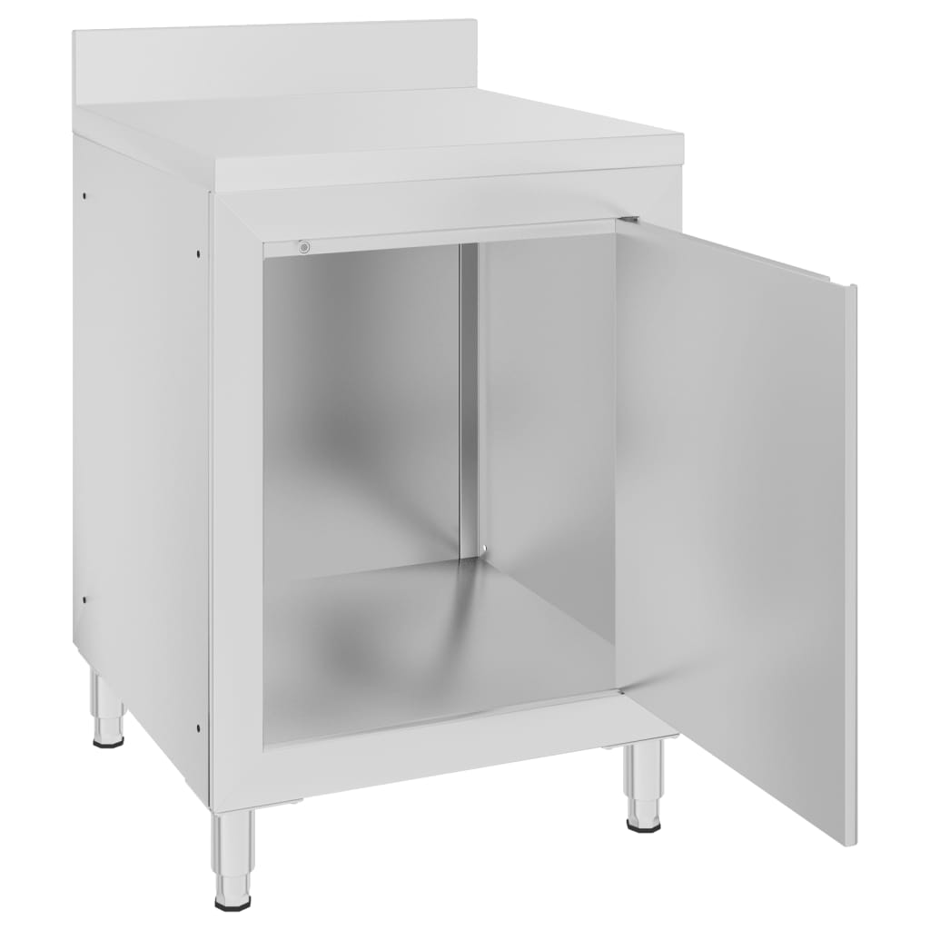 vidaXL Armoires de cuisine commerciale 2 pcs Acier inoxydable