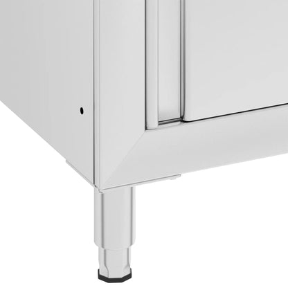 vidaXL Armoires de cuisine commerciale 2 pcs Acier inoxydable