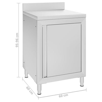 vidaXL Armoires de cuisine commerciale 2 pcs Acier inoxydable