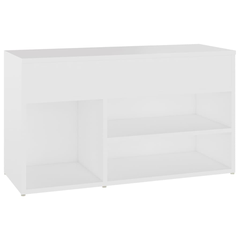 vidaXL Banc à chaussures Blanc 80x30x45 cm Aggloméré