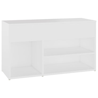 vidaXL Banc à chaussures Blanc 80x30x45 cm Aggloméré