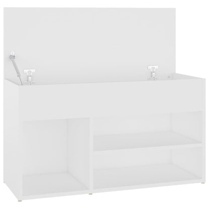 vidaXL Banc à chaussures Blanc 80x30x45 cm Aggloméré