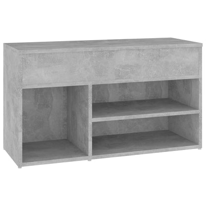 vidaXL Banc à chaussures Gris béton 80x30x45 cm Aggloméré