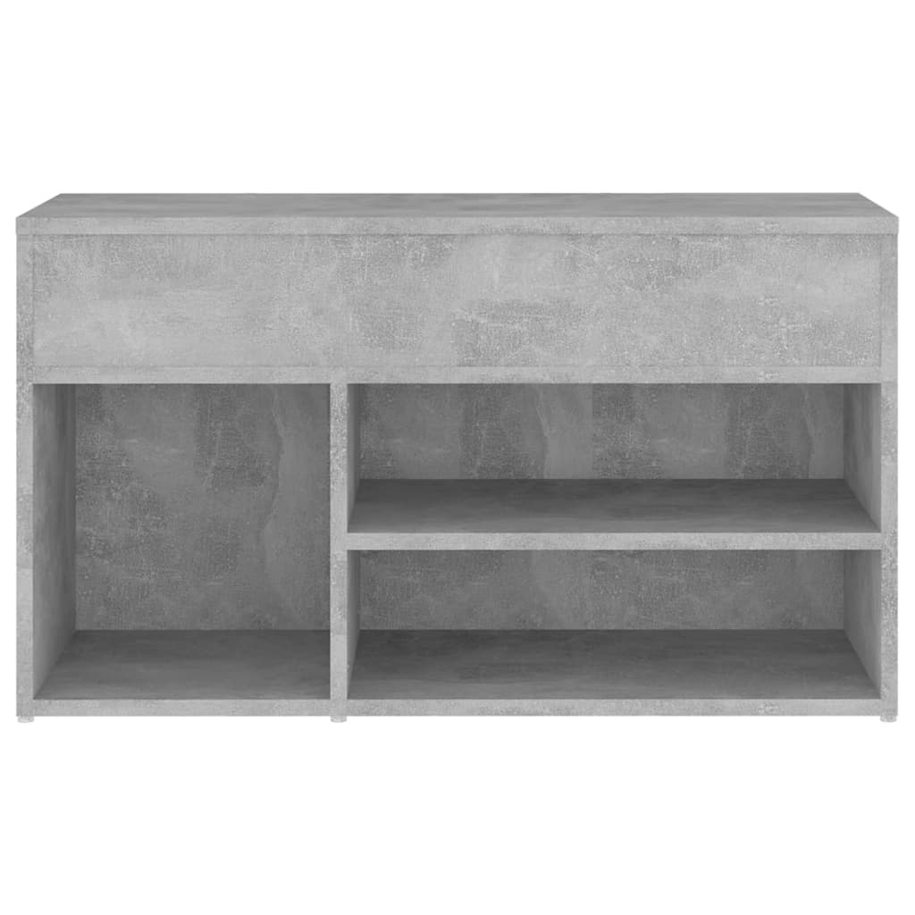 vidaXL Banc à chaussures Gris béton 80x30x45 cm Aggloméré