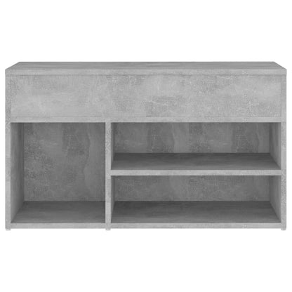 vidaXL Banc à chaussures Gris béton 80x30x45 cm Aggloméré
