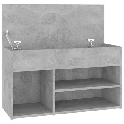 vidaXL Banc à chaussures Gris béton 80x30x45 cm Aggloméré