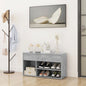 vidaXL Banc à chaussures Gris béton 80x30x45 cm Aggloméré